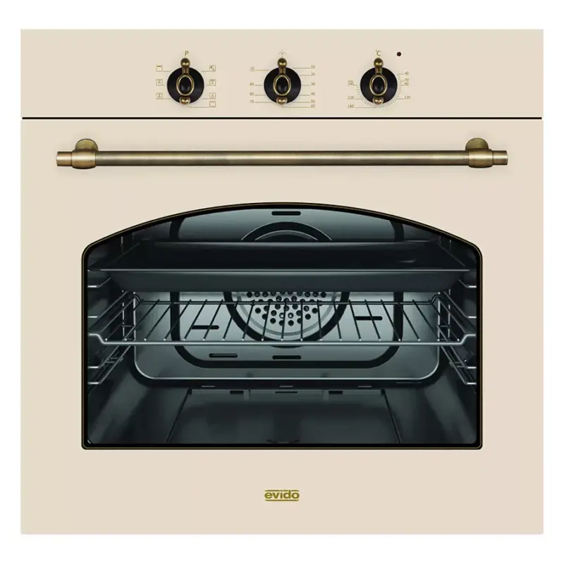 EVIDO RUSTIC-O 60C beépíthető sütő, légkeverés, grill, bézs/bronz Újdonság