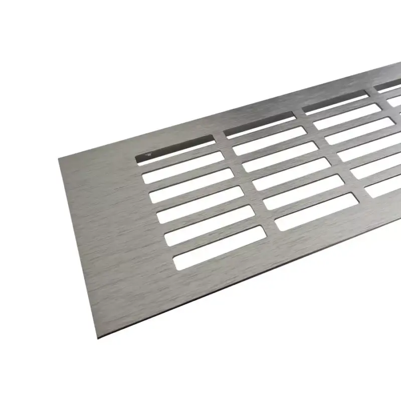 Outlet Szellőzőrács 100x800mm Nemesacél imitáció