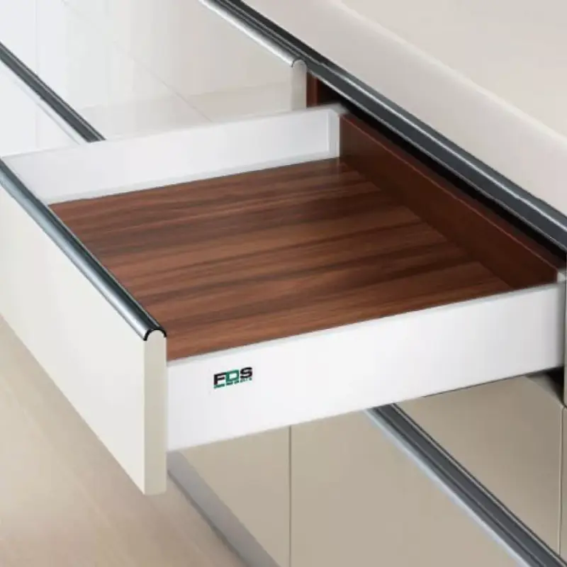 Fiókcsúszó FDS-PRO A DUPLAFALÚ FIÓKOLDAL 450mm, 40kg FEHÉR FÉM Népszerű