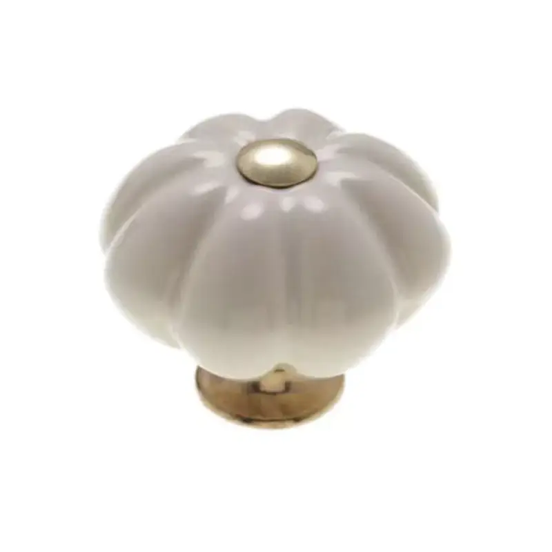 Fogantyú gomb P10.01.00.06 Törtfehér-Réz Porcelán-Fém Biztonságos vásárlás
