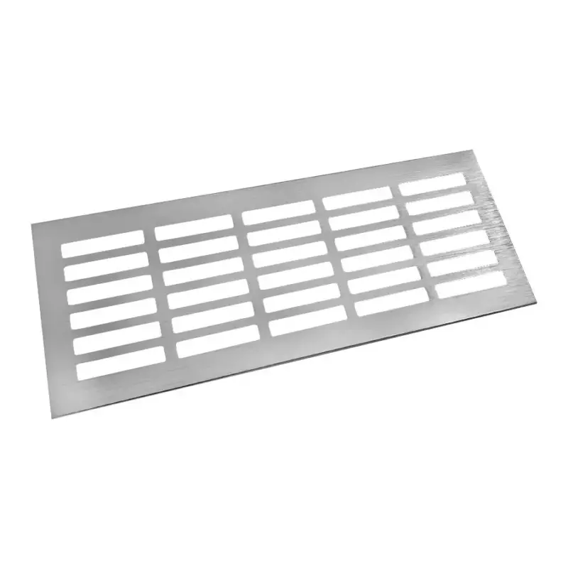 Szuper akció Szellőzőrács 100x250mm Nemesacél imitáció