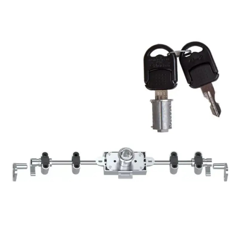 Bútorzár 760-CL2 Forgórúdzár 76x37mm+2m rúd nikkel Kiárusítás