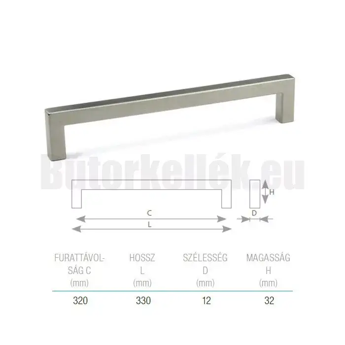 Bútorfogantyú MARINA Nemesacél 320mm Vásárlói kedvenc