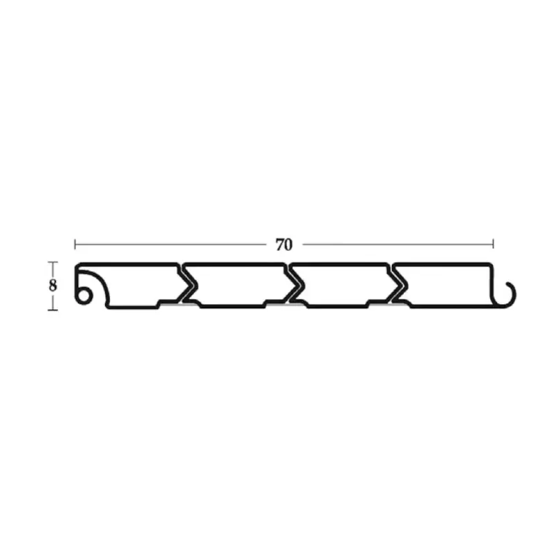 Korlátozott ajánlat Redőnyprofil 3663 70x8mm2,6fm Ezüst