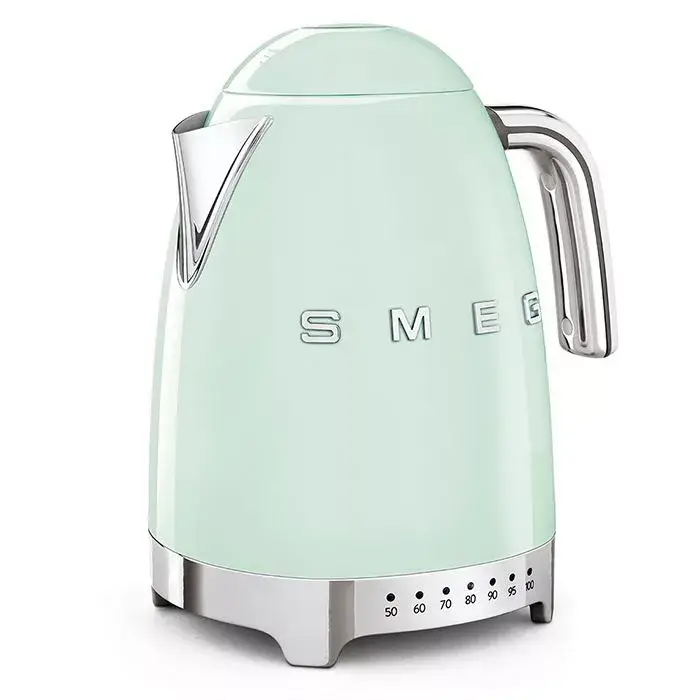 SMEG VÍZFORRALÓ, 50-es évek retro design, állítható vízhőfok, 1,7 liter, 2400 W, világoszöld Szuper akció