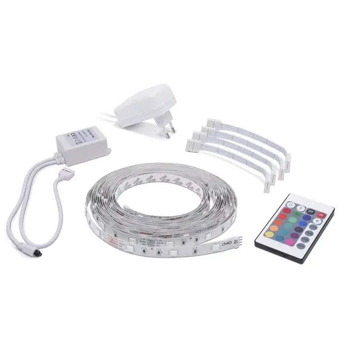 Led-es szalag szett RGB Beltéri - Távirányítóval + Trafóval szines 5fm Nézd meg most