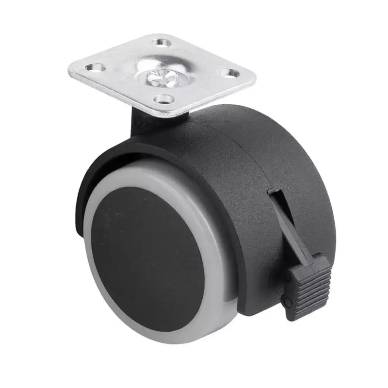 Bútorgörgő puha futófelülettel 50mm Szürke fékes Újdonság