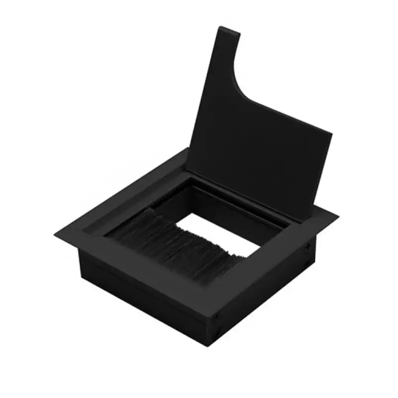 Azonnali szállítás Kábelkivezető Fém 80x80mm Fekete