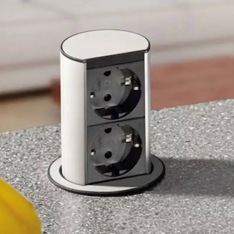 Konnektor Munkalapba süllyeszthető ELEVATOR Inox 2x230V +2m kábel Kedvezményes ár