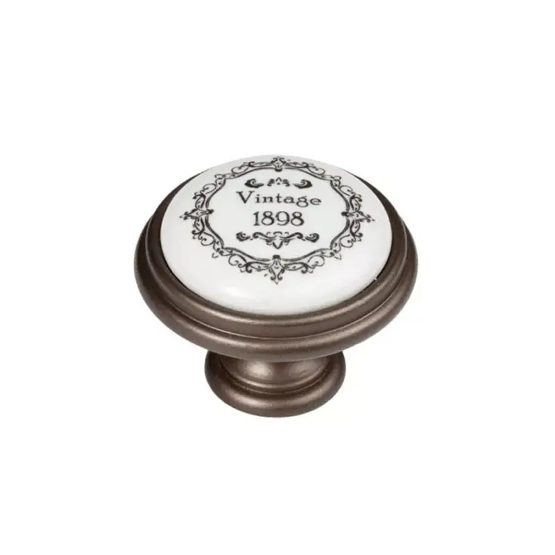 Ajánlat Fogantyú P77.00.q3.g7g Barna-Elefántcsont-Vintage Fém/Porcelán