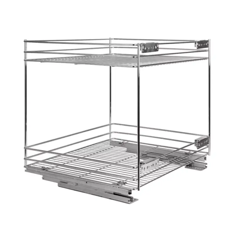 Fémrács 24271 csillapított fenéklapra szerelhető 2 polcos 545x510x475mm Króm Expressz szállítás