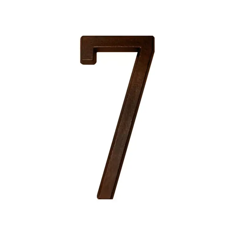 Házszám zamak barna "7-es"12x6cmkifutó Prémium