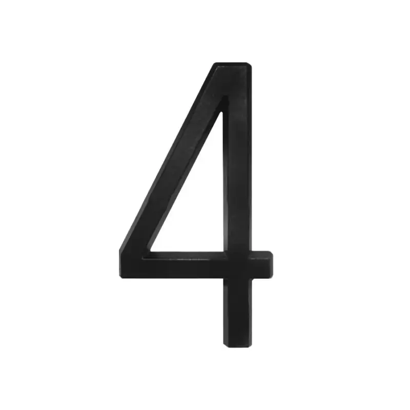 Házszám zamak fekete "4-es"12x6cm Vásárlói kedvenc