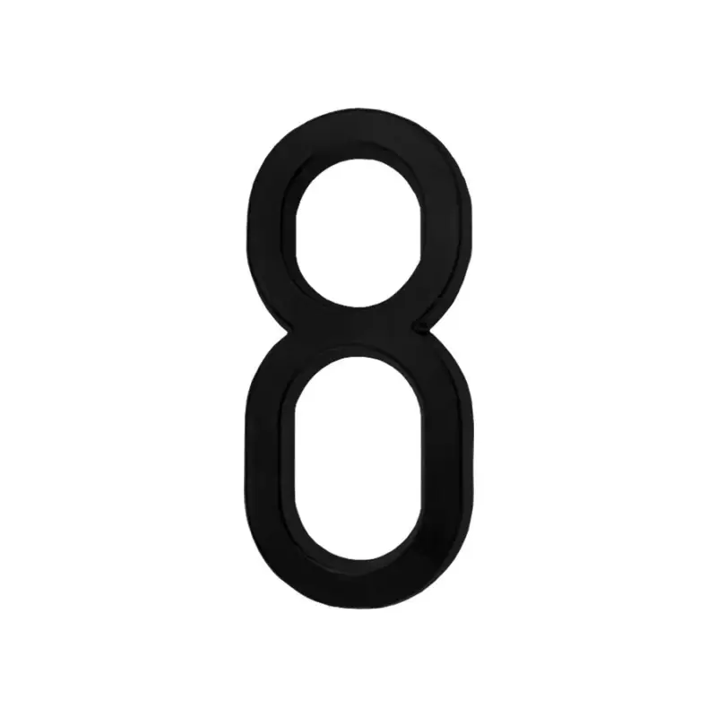 Kiárusítás Házszám zamak fekete "8-as"12x6cm