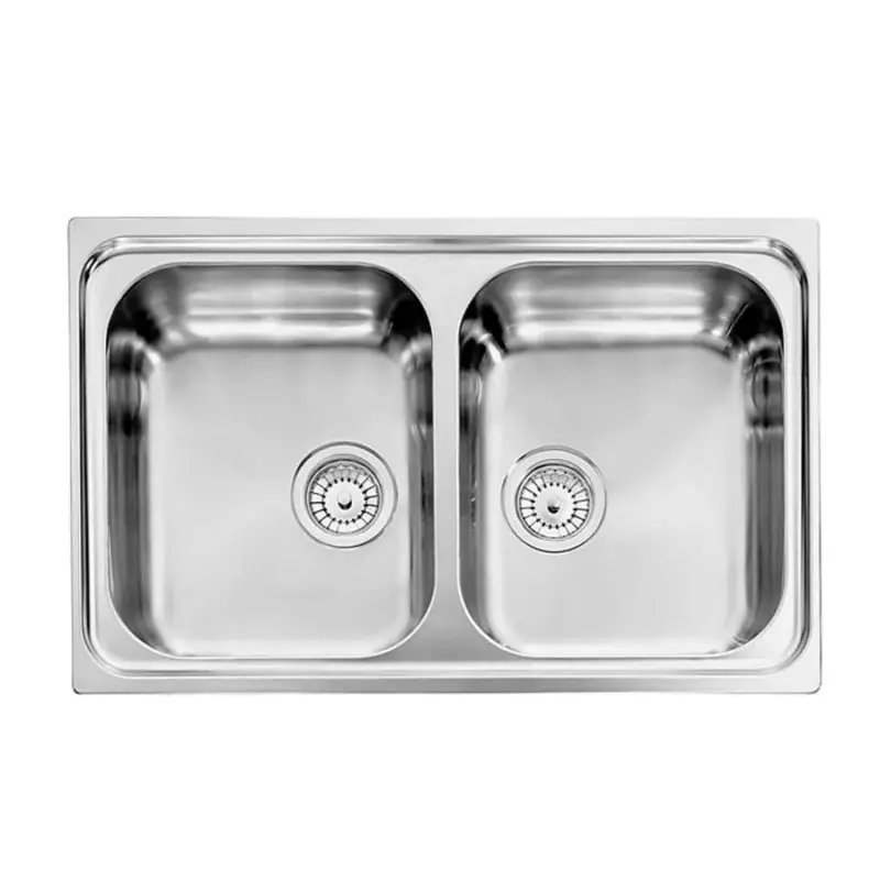 CM Cristal mosogató 010012 2med. acél 790x500mm 3 1/2" Különleges ajánlat