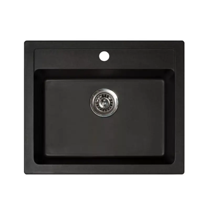 Korlátozott ajánlat Quadro 60 XGranit Fekete mosogató 600x500/195mm 161965