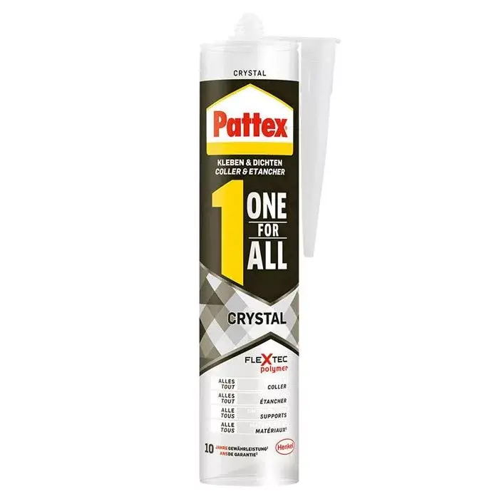 Pattex One for All Crystal polimer építési-szerelési és tükör ragasztó Átlátszó Biztonságos vásárlás