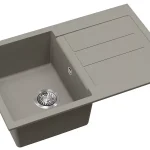 Árengedmény EVIDO Cubo 45S gránit mosogató, 780x500mm Platina