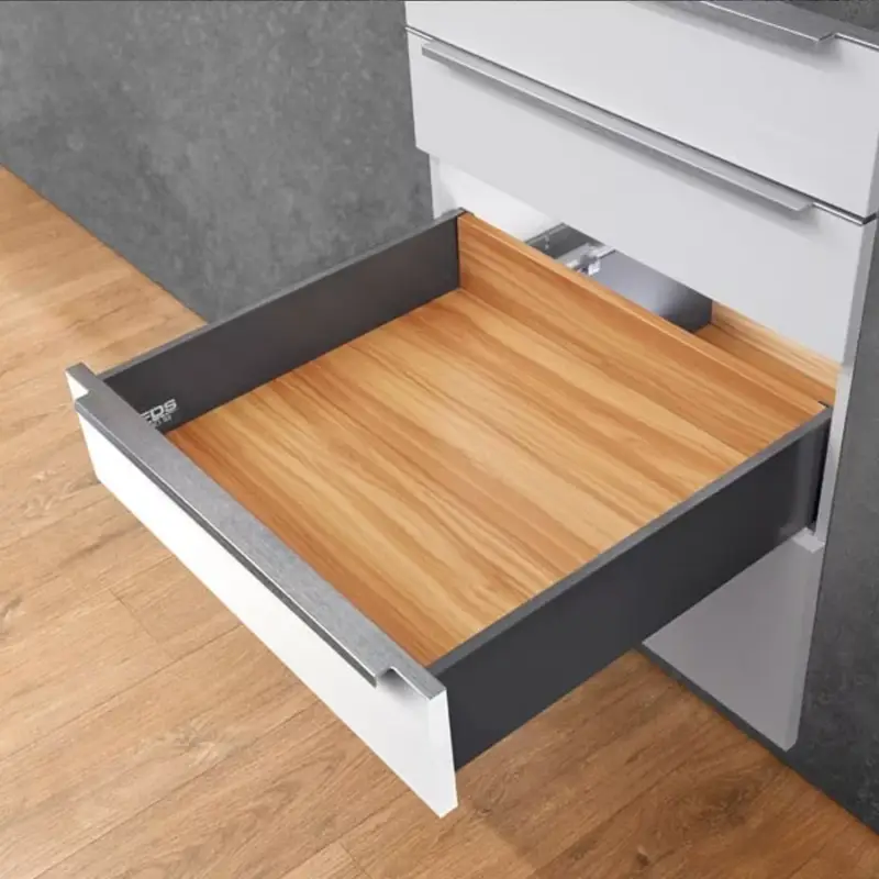 Árcsökkenés Fiókcsúszó FDS-PRO 18 HD B duplafalú fiókoldal 450mm Antracit 60kg Fém