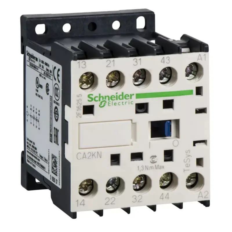 Schneider Electric CA2KN22F7, Segédkontaktor 10A, 110V AC 50/60 Hz vezerlés, 2 Záró + 2 Nyitó érintkező, csavaros csatlakozás (Segédkapcsoló CA2KN22F7) Gyors kiszállítás