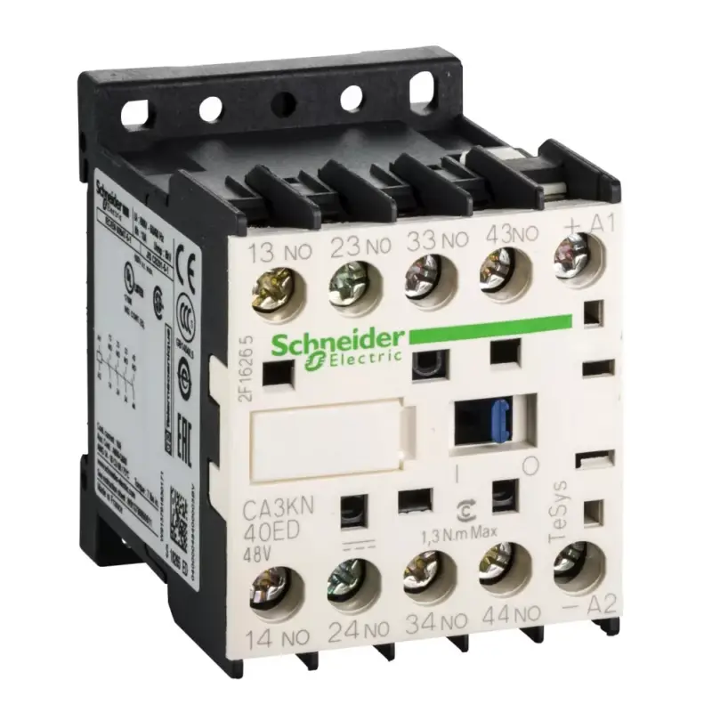 Schneider Electric CA3KN40ED, Segédkontaktor 10A, 48V DC vezerlés, 4 Záró érintkező, csavaros csatlakozás (Segédkapcsoló CA3KN40ED) Exkluzív ajánlat
