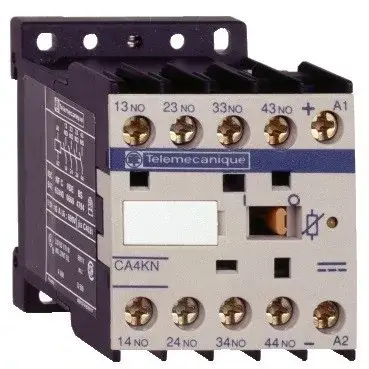 Schneider Electric CA4KN40BW3, kis fogyasztású segédkontaktor 10A, 24V DC vezerlés, 4 Záró érintkező, csavaros csatlakozás (Segédkapcsoló CA4KN40BW3) Rendeld meg most