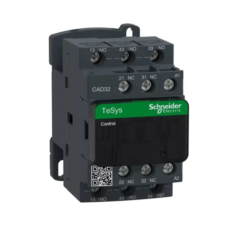 Schneider Electric CAD32Q7, Segédkontaktor 10A, 380V AC 50/60 Hz vezerlés, 3 Záró + 2 Nyitó érintkező, csavaros csatlakozás (Segédkapcsoló CAD32Q7) Exkluzív ajánlat