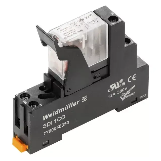 Weidmüller 2476710000 DRIKIT 24VAC 1CO LD, Komplett relé 1 váltóérintkező (CO) AgNi, 24V AC vezérlőfeszültség, 10A folytonos áram, csavaros csatlakozás (D-Series) Biztonságos fizetés