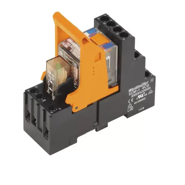 Weidmüller 8920940000 RCMKIT-I 24VDC 2CO LD, Komplett relé 2 váltóérintkező (CO) AgNi 90/10,vizsgálógombbal, 24V DC vezérlőfeszültség, 12A folytonos áram, csavaros csatlakozás (Riderseries) Olcsó