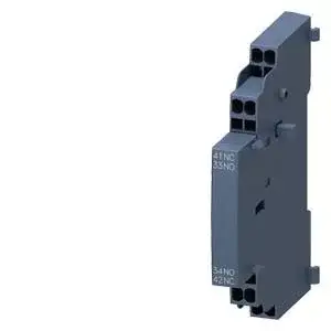 Prémium Siemens 3RV2901-2A segédérintkező blokk, oldalsó, 1 Záró + 1 Nyitó, rugós csatlakozás, 3RV2 motorvédőkhöz (Siemens 3RV29012A)