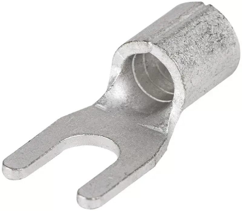 Tracon V10-6 szigeteletlen villás lemezsaru 10mm2, (d1=4,5mm, d2=6,4mm), ónozott elektrolitréz Kedvezményes ár