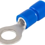 Rendeld meg most Tracon KSZ6 szigetelt szemes saru, 2,5mm2, M6, (d1=2,3mm, d2=6,4mm), kék, ónozott elektrolitréz