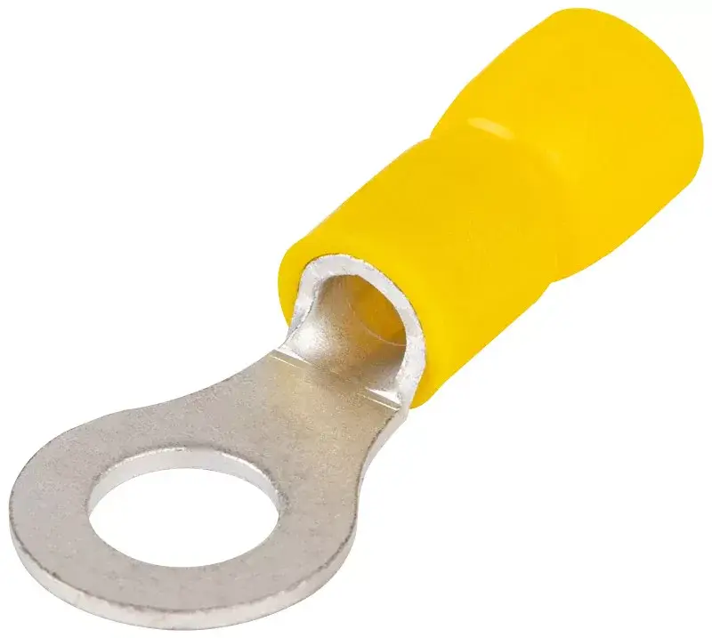 Tracon SSZ3 szigetelt szemes saru, 6mm2, M3, (d1=3,4mm, d2=3,7mm), sárga, ónozott elektrolitréz Bestseller