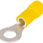 Árengedmény Tracon SSZ6 szigetelt szemes saru, 6mm2, M6, (d1=3,4mm, d2=6,4mm), sárga, ónozott elektrolitréz