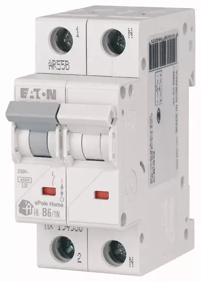 Eaton 194740 HL-B13/1N Kismegszakitó 1P+N, 13A, B karakterisztika, 4,5 kA (xPole Home HL) Újdonság