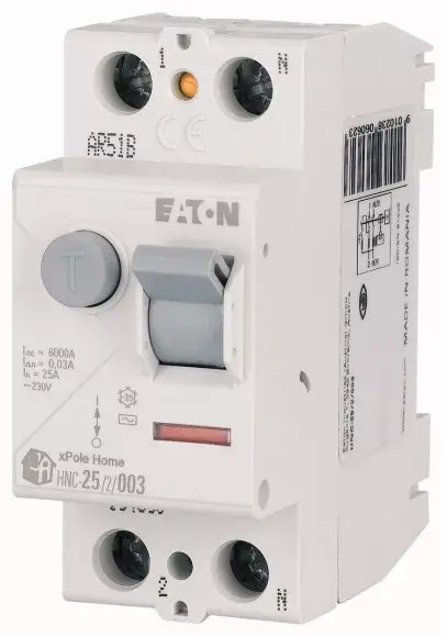 Eaton 194686 HNC-63/2/003-A Áram-védőkapcsoló (Fi-relé), A osztály, 2P, 63A, 30 mA (xPole Home) Outlet