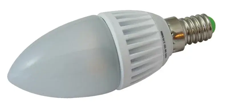 Szezonális akció Tracon, LGY5W, LED-es fényforrás, ( gyertya alakú )5W-os teljesítményű, E14 foglalattal, 2700K-es színhőmérsékletü, SMD LED ( 370 lm ) Tracon ( LGY5W )