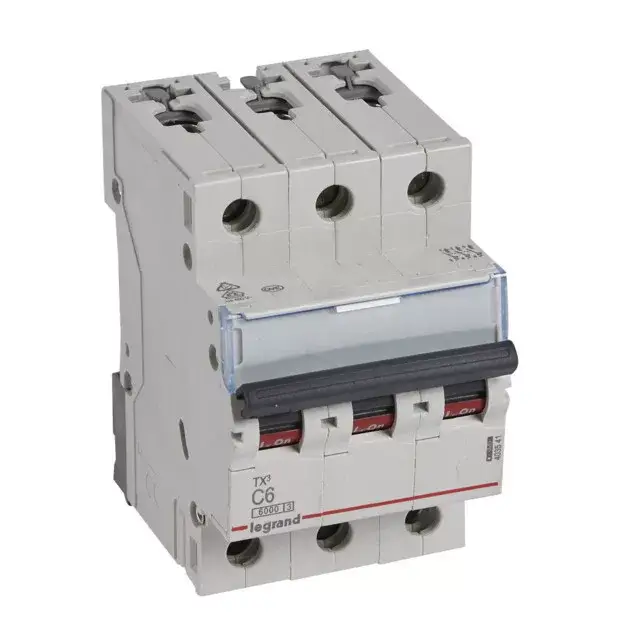 Legrand 403541 TX3 Kismegszakító. 3P, 6A, C karakterisztika, 6kA Biztonságos fizetés