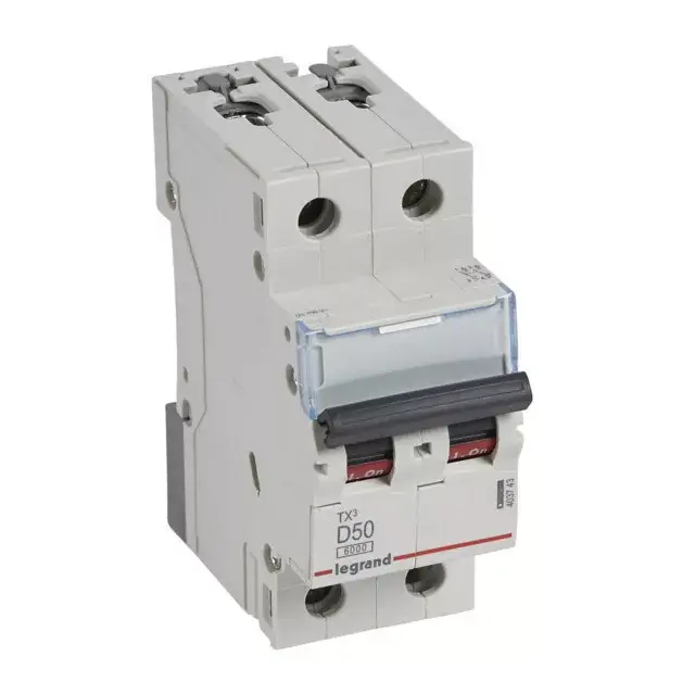 Outlet Legrand 403743 TX3 Kismegszakító. 2P, 50A, D karakterisztika, 6kA