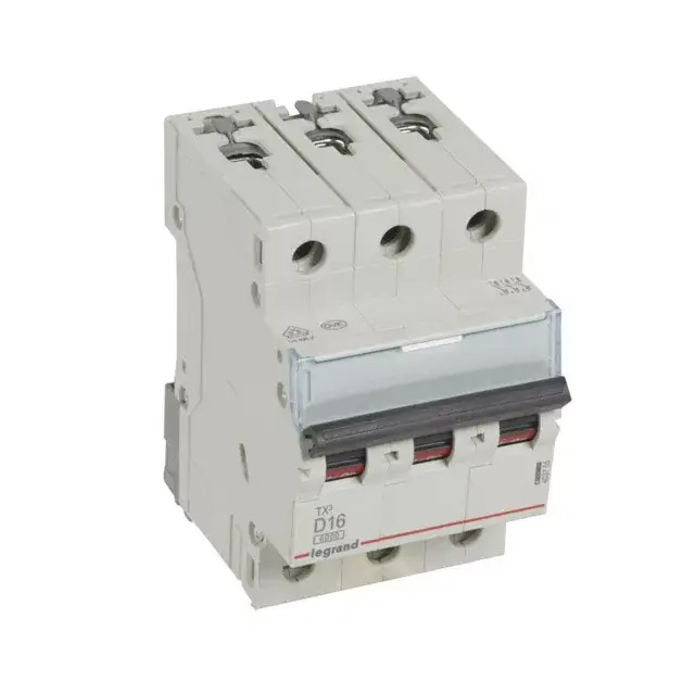 Legrand 403755 TX3 Kismegszakító. 3P, 16A, D karakterisztika, 6kA Prémium