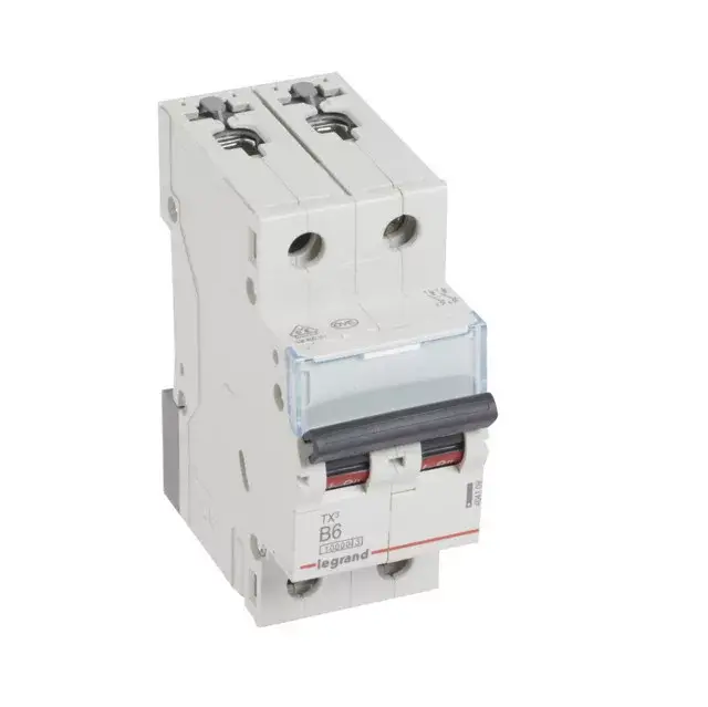 Legrand 404109 TX3 Kismegszakító. 2P, 6A, B karakterisztika, 10kA Akció