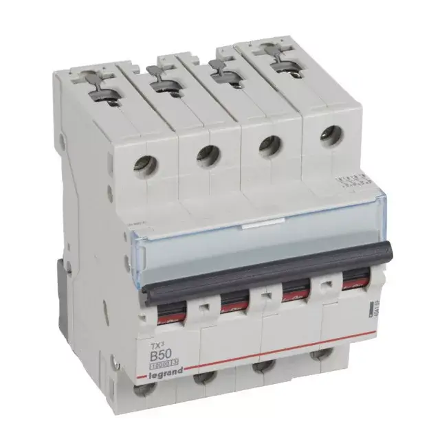 Legrand 404159 TX3 Kismegszakító. 4P, 50A, B karakterisztika, 10kA Expressz kézbesítés
