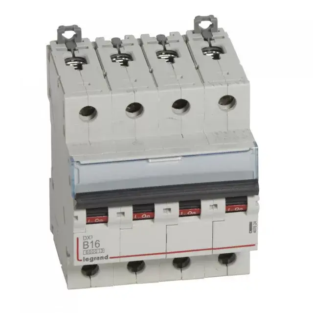 Legkelendőbb Legrand 407624 DX3 Kismegszakító. 4P, 16A, B karakterisztika, 6kA
