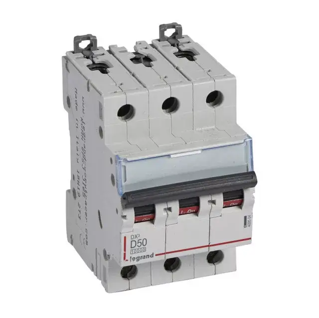 Olcsóbb Legrand 409504 DX3 Kismegszakító. 3P, 50A, D karakterisztika, 10kA