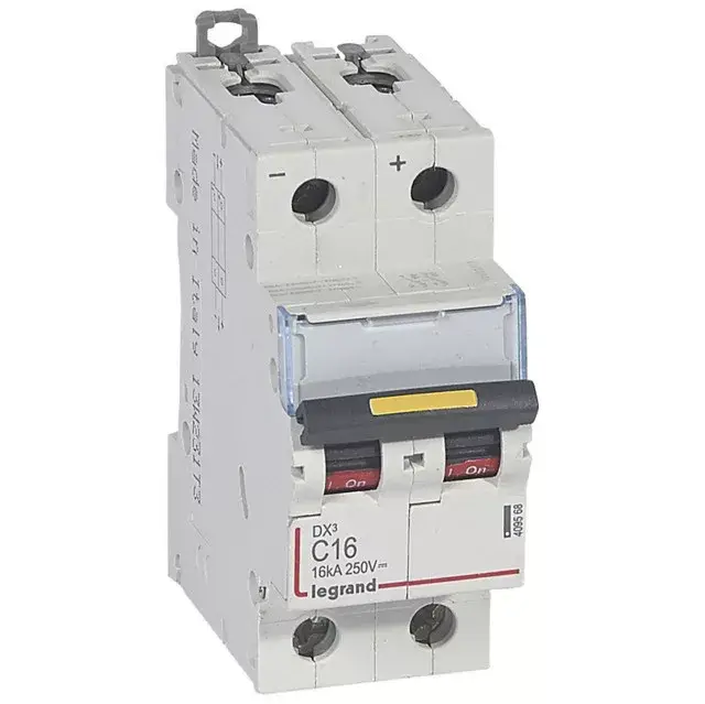 Olcsó Legrand 409568 DX3-DC Kismegszakító. 2P, 16A, karakterisztika, 16kA