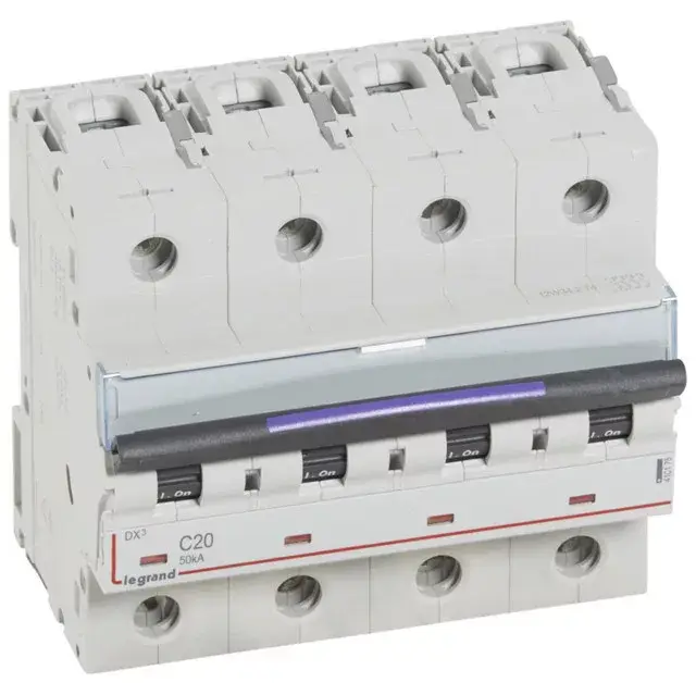 Legkelendőbb Legrand 410175 DX3 Kismegszakító. 4P, 20A, C karakterisztika, 50kA