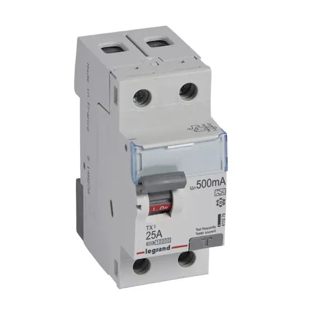 Olcsó Legrand 411579 TX3 Áram-védőkapcsoló (Fi-relé) A osztály, 2P, 25A, 500mA