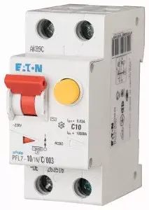 Eaton 165592 PFL7-10/1N/B/03 Áramvédős kismegszakító (Kombi Fi-relé) 1+N, B karakterisztika, 10A, 300mA, 10 kA, AC osztály Legkelendőbb