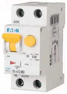 Eaton 263549 PFL7-25/1N/C/003 Áramvédős kismegszakító (Kombi Fi-relé) 1+N, C karakterisztika, 25A, 30mA, 10 kA, AC osztály Kiárusítás