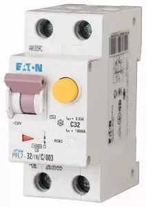Eaton 165673 PFL7-32/1N/C/03 Áramvédős kismegszakító (Kombi Fi-relé) 1+N, C karakterisztika, 32A, 300mA, 10 kA, AC osztály Szuper akció